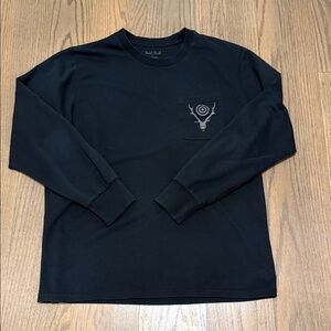 Men’s South 2 west 8 Black Long Sleeve Shirt with medium